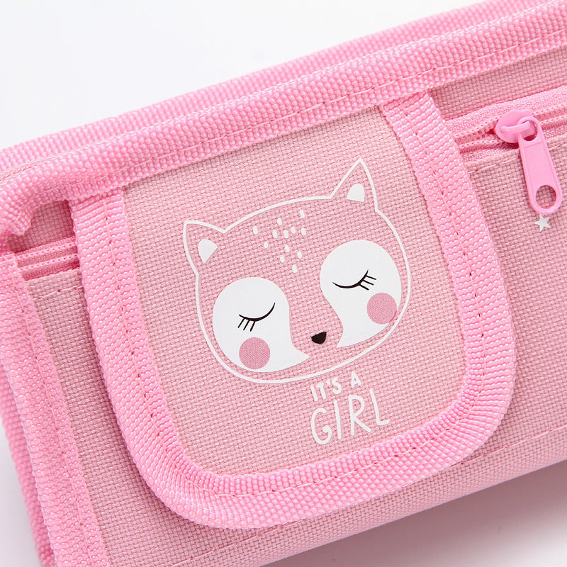 Wholesale Large Capacity Oxford Cloth Zipper Pen Bags